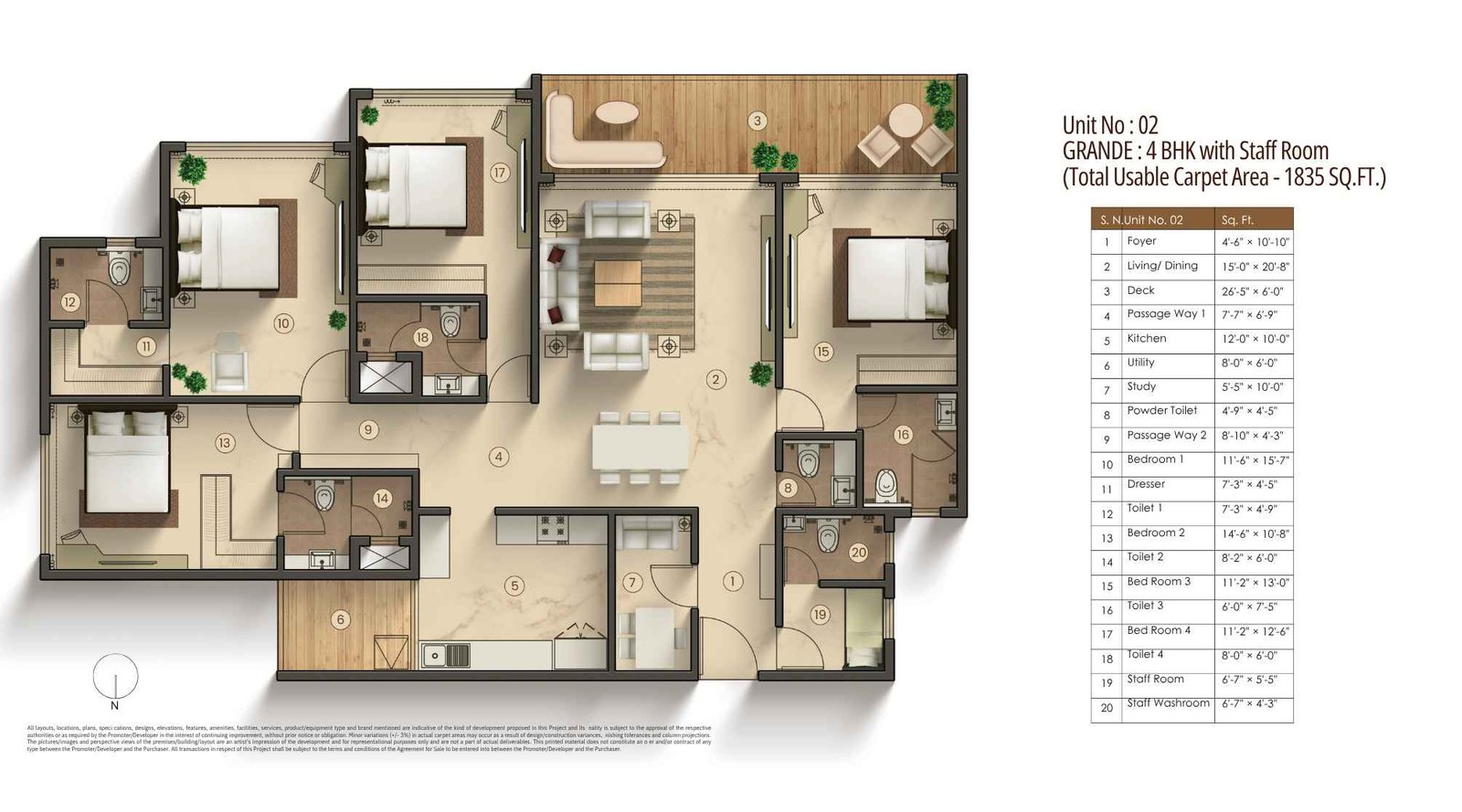 Agami-Legends-Floor-Plan-4-BHK-1835-sqft