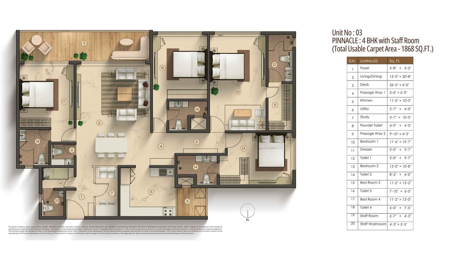 Agami-Legends-Floor-Plan-4-BHK-1868-sqft